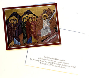 Myrrh Bearers at the Empty Tomb Holy Card (4/25"x5.5") Package of 25