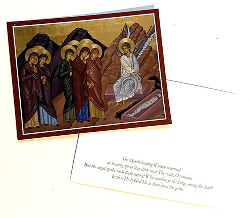 Myrrh Bearers at the Empty Tomb Holy Card (4/25